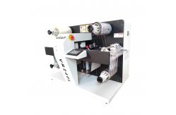 China GIPENG PLC Automatic Roll Label Cutting Machine with Laminator and Slitter supplier