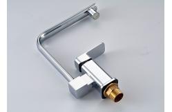 China ROVATE Pull Down Chrome LED Kitchen Basin Faucet Swivel Spout Wall Mounted supplier