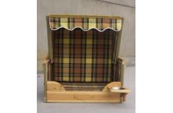 China Brown Roofed Wicker Beach Chair Beach Basket For Pet / Dog / Cat supplier