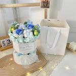 Woolen Bunny Ear Bouquet Handheld Flower Arrangement 20x35cm Ideal for Birthdays Bestie or Teacher Gift for sale