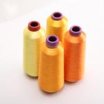 White Eco Friendly Dyed Spun Polyester Yarn For Knitting Soft Texture Low Pilling for sale