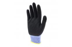 China Black Non Slip Nitrile Polyester Work Gloves , Building Industrial Work Gloves supplier