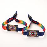 Disposable RFID Wristband Woven Smart RFID Bracelets For Hotels And Resort for sale