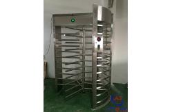 China Revolving Security Full Height Turnstile Speed Gate Systems With Card Reader System supplier