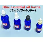 30ml 50ml 60ml Empty Round Small Cosmetic Bottle Blue clear Essential Oil Glass Dropper Bottle Glass Bottle for sale