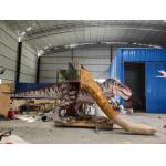 Fiberglass Dinosaur Slides T Rex Slider With Stair Playground Equipment