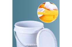 China Food Grade Container 16L PP White Plastic Round Bucket with Customized Printing supplier