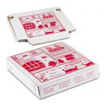Portable Reusable Corrugated Delivery Paper Pizza Box Custom Logo