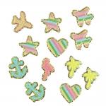 Laser Cut Glitter Iron On Patches Ironing Adhesive Backing OEM For Clothes for sale
