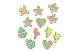 China Laser Cut Glitter Iron On Patches Ironing Adhesive Backing OEM For Clothes supplier