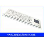 Brushed Stainless Steel Industrial Keyboard With Touchpad IP65 With 64 Keys