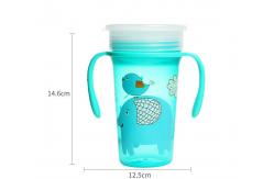 China 300ml PP Baby Weighted Straw Cup 360 Degree Angle supplier