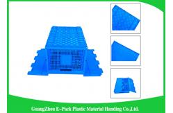 China Mesh Collapsible Plastic Containers with Attached Lids / Package Folding Plastic Crates supplier