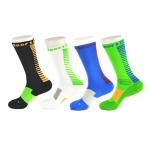 Spandex / Elastane Green Athletic Basketball Socks With Anti - Bacterial / Anti - Slip Materials for sale