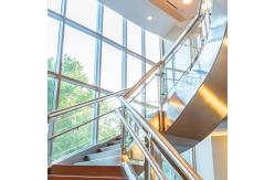 China Elegant Stainless Steel Handrails with 1200mm Balustrade Height for Glass Fencing supplier