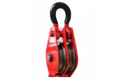 China Power Coated Marine Rigging Hardware 12mm - 42mm Double Sheave Pulley Block supplier