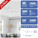 Metal Lamp Body Material Ceiling Fans with Light and Remote 1stshine Simple