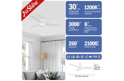 China Metal Lamp Body Material Ceiling Fans with Light and Remote 1stshine Simple supplier