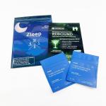 Biodegradable Foil Kraft Paper Empty Sachet Bags Cosmetic Samples Three Side Sealed Bag for sale