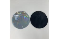 China 3.5g Hologram Shaped Round Mylar Bags Custom Printed Circle Zipper Packaging supplier