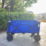 Heavy Duty Camping Wagon Cart Adjustable Handle Folding Hand Trolleys With PU Wheels