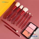 Aluminium Ferrule Cosmetic Brush Set With Plastic Handle Soft Cruelty Free Beauty for sale