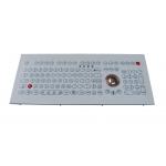 Flat scrachproof industrial membrane keyboard with trackball and functional keys for sale