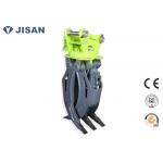 Two Cylinders Hydraulic Log Grapple , Sunward SWE60 SWE70 Rotating Grapple For Excavator for sale