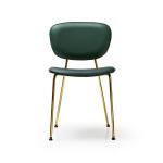 Green Elegant Leather Dining Chairs / Small Stackable Olga Dining Chair for sale