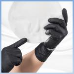 Black Disposable Nitrile Gloves Diamond Pattern Heavy Duty Durable Latex Free Powder Free Nitrile for sale