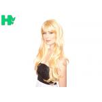 Fashion Women Blonde Wavy Long Synthetic Wigs Curly Hair With No Tangle for sale