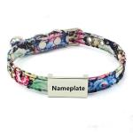 Laser ID Tag Pet Collar Anti Loss Bell Neck Rope Lettering Wind Cloth Art Belt for sale