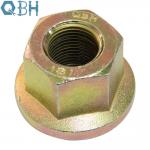 Flat Flange Carbon Steel Nuts Hot Forging Fine Thread Zinc Plating