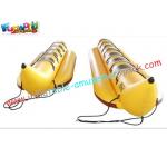 Children funny Inflatable Banana Boat Towables Toys with thick O anchor point for river for sale