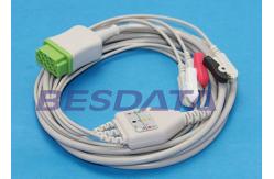 China TP3008 Electrode Lead Wires , ECG Leads And Electrodes Green 11 - Pin Connector supplier
