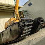 Custom Amphibious Excavator Undercarriage 5-30 Ton Swamp Dredging Pontoon