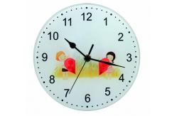 China Sublimation Round Glass Clock supplier