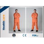 Grey Color Disposable Protective Coveralls One Piece With Durable Zipper For Korean Market for sale