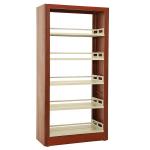80kg / Layer Double Sided Movable Bookcase Metal Shelves