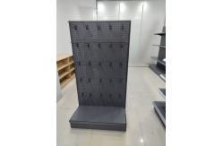 China Double Sided Metal Display Rack Gondola Retail Shelving 1900mm With Pegboard Boards supplier
