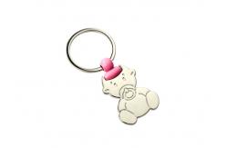 China Baby Pattern 2mm Cute Metal Keychain Shopping Trolley Token Keyring supplier
