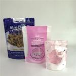 Glossy Surface Stand up Packaging Bags Customized Bags with Window for Food Packaging for sale