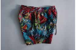 China Flower Athletic Swim Trunks  With Mesh Water Repellent Elastic Waistband supplier