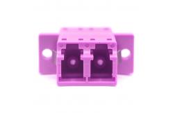 China OM4 Apc Fiber Connector Multimode Duplex Adapter Network With Flange supplier
