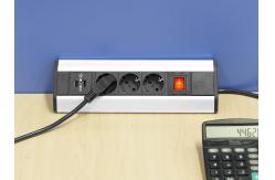 China 3,500 Watts Mountable Power Strip , Desk Power Outlet Inconspicuous Design supplier