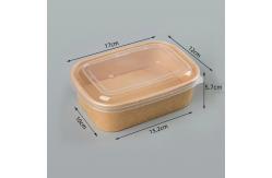 China Takeaway Square Paper Bowl With Lid Disposable Custom 500ml 750ml 1000ml supplier