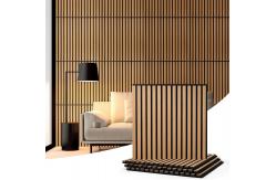 China Noise Reduction MDF Board Wood Slat Acoustic Panel With PET Panel Backing supplier
