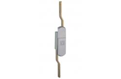 China Zinc Alloy Rod Control Lock Cabinet Handle Silver Panel Door Lock supplier