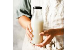 China In Stock 1000Ml 750Ml Portable Juice Milk Glass Bottles With Lid supplier