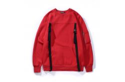 China Black Blank Cotton Oversized Crewneck Sweatshirt With Front Pocket No Hood supplier